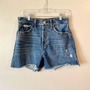 Abercrombie & Fitch High Waist Jean Cut Off Shorts size 4 Cotton